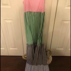 New! Crown and ivy gingham maxi dress